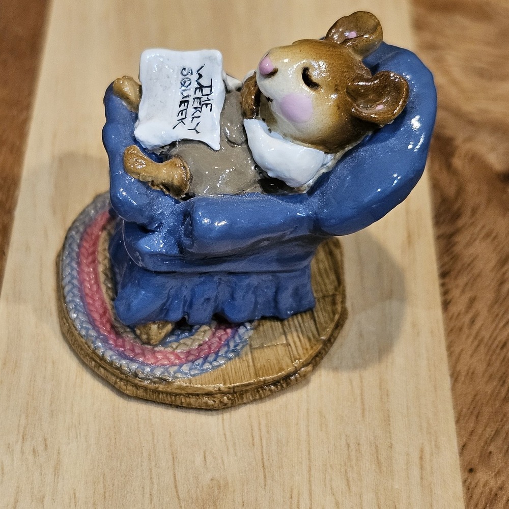 Wee Forest Folk M-159 Forty Winks - Blue Signed Annette Petersen 1988 No Box - Picture 3 of 14